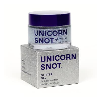 UNICORN SNOT Holographic Face Glitter & Body Glitter Gel | Hair Glitter, Vegan & Cruelty Free, 1.7 oz Silver Glitter (Disco)