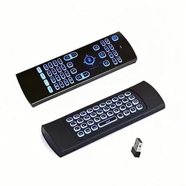 7 Color Backlit LED MX3 Pro Mini Keyboard Fly Remote Mouse,Android TV Remote Control,IR Learning Mini Wireless Keyboard for Android TV Box.HTPC.IPTV,Networked Set-top Box,Mini PC(Battery not Included)