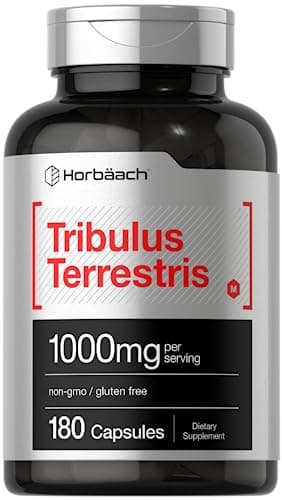 Horbaach Tribulus Terrestris for Men | 1000mg | 180 Capsules | Extract Supplement | Non-GMO and Gluten Free