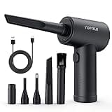 Compressed air Duster - 120000RPM 3 Speeds Electric Air Duster, 7600mAh Battery Cordless Dust Blower for Keyboard Cleaner,Rechargeable Air Blower AIC Can for Office Computers (Black, 120000RPM)