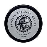 Mustache Wax Medium Hold - Bombero Mustache Wax Co. - Firm, Restyleable, Lasting Hold - Most Advanced All Natural Formula Holds up to Hard Work and Exercise - 1 OZ tin (Unscented)