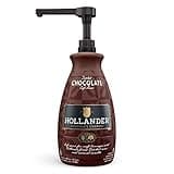 Dutched Chocolate Café Sauce™ by Hollander Chocolate Co. | Perfect for the Professional or Home Barista | Rainforest Alliance Certified | Net Wt. 89 oz (64 fl. Oz.) Large Bottle (PUMP Included)