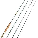 Sougayilang Fly Fishing Rod 4-Piece 9-Feet Lightweight Ultra Portable Fly Fishing Pole for Trout Salmon Sunfish Outfit Travel Fishing-SG4905-Green