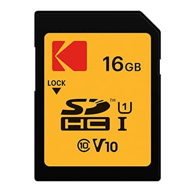 Kodak SDHC Card 16GB UHS-I U1 V10 Premium, up to 85MB/s Read Speed, for Full HD Video and High-Resolution Pictures, Compatible with SDHC Standard - EKMSD16GHC10K
