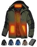 Mens Heated Jacket Graphene Electric Warming Coat Winter Gear Must Haves Camper Essentials Hunting Supplies Motorcycle Mountaineering Gadgets Mountain Climbing Necessities Overlanding Equipment Thing