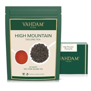 VAHDAM, High Mountain Oolong Tea Leaves From Himalayas (50+ Cups, 3.53oz) Strong & Robust Oolong Tea | High Elevation Grown | Vacuum Sealed | Brew Hot, Iced, Kombucha Tea | Loose Leaf Tea