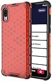Case for Jitterbug Smart3 Phone, Nakedcellphone [Honeycomb Hybrid Series] Dual-Layer Cover [Anti-Shock] for Jitterbug Smart 3 (2021) for Seniors (aka Lively Smart) - Vibrant Ruby Red