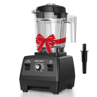 Subry Chefy Countertop Blender Pro 2000W, Professional High-Speed Blender with Powerful Brushless Motor, 25-Speed, 68oz, Heavy Duty Kitchen Blender for Smoothies, Ice Crushing & Food Prep, Black