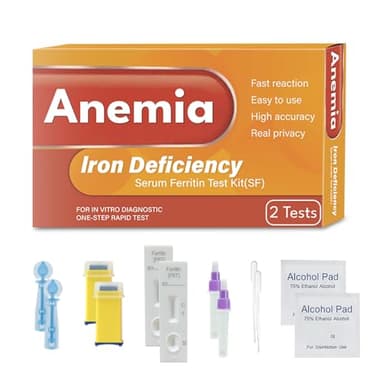 Iron Deficiency Test Kit 2-Pack | at-Home Anemia Test with Rapid Results & Reliable Accuracy | for Men and Women