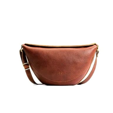 Portland Leather Goods Koala Sling Bag – Leather Sling with Top Magnetic Closure, Interior Pocket & Adjustable Strap – Handmade from the Finest Full-Grain Hides – Medium, Nutmeg