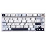 GK GAMAKAY TK75 HE Rapid Trigger Mechanical Keyboard Hall Effect Keyboard Magnetic Silent Switch Cherry Keycap 81 Keys Bluetooth/2.4GHz/Wired 75% RGB Esports Gaming Keyboard (White, Phoenix Switch)