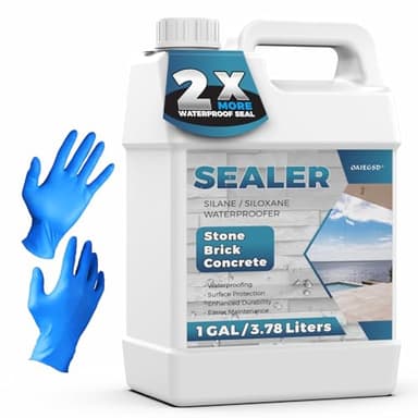 1 Gallon Bricks & Exterior Surfaces, All Purpose Concrete Sealer, Long-Lasting Stone Sealer for All Weather Protection, Penetrating Water Repellent Protection for Driveways, Patio, Pavers, Floor