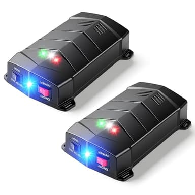 Rodent Repellent for Car Engines, 2 Pack Battery Powered Ultrasonic Mouse Squirrel Bat Repellent, Under Hood Rat Repellent for Car, Garage, Basement, Warehouse, Outdoor
