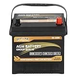 Weize Platinum AGM Battery BCI Group 35 Automotive Battery, 100RC, 650CCA, 36 Months Warranty