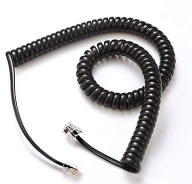 Comtrue Telephone Cord, Phone Cord,Handset Cord, Black, 2 Pack, Universally Compatible