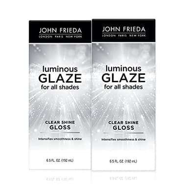 John Frieda Luminous Glaze Clear Shine Hair Gloss, Enhances Color and Adds Gloss for a Reflective Sheen on Color-Treated or Natural Hair, 6.5 Oz, Pack of 2