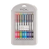 TUL Retractable Gel Pens, Bullet Point, 0.5 mm, Gray Barrel, Assorted Bright Ink Colors, Pack Of 8