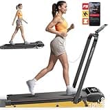 Acezoe Walking Pad Treadmill with Incline, 2 in 1 Folding Treadmills for Home Small Office, 300lbs Portable Compact Under Desk Treadmill with LED Display and Apps