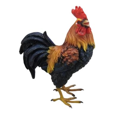 ICE Armor 5.5" H Brown Rooster Figurine Statue Sculpture Ornament Decor for Housewarming, Holidays, Christmas for Men/Women
