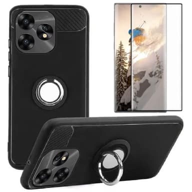 HANAIETTE NUU B30 Pro 5G Case and Screen Protector, Magnetic Car Mount TPU Protection Cover Compatible for NUU B30 (Black)