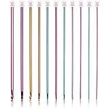 Coopay Set of Long Crochet Hooks, 11 Tunisian Crochet Hooks, Multi-Coloured Afghan Crochet Needles for Crocheting, 2 mm (B)-8 mm (L), Crochet Hooks Knitting Tools Set Ideal for Beginners and
