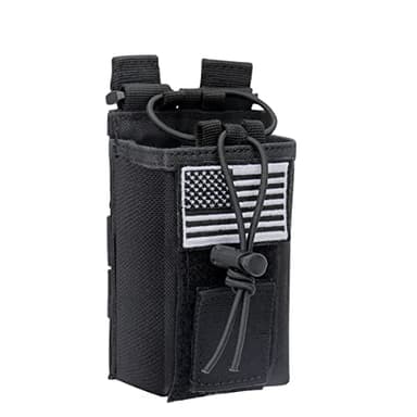 Tactical Radio Holster Case Molle Radio Pouch Military Heavy Case Accessories Radio Holder Duty Belt Holster Bag for Baofeng UV-5R BF-F8HP PRO UV-32 Two Way Radio Walkie Talkies Adjustable Storage