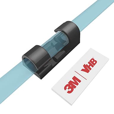 Cable Clips with Strong Self-Adhesive, XIAOXI Cable Management TV PC Wire Holder Sticky Tidy and Organizer Cord and Wires - 40 Pcs (Black)