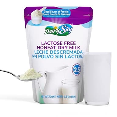 DairySky Lactose Free Milk Powder 24 Oz - Non GMO Fat Free Powdered Milk for Baking & Coffee, Kosher with Protein & Calcium, Great Substitute for Liquid Milk, RBST Hormone Free (Pack-1)