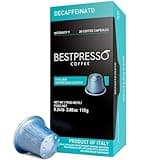Bestpresso Coffee for Nespresso Original Machine 120 Aluminum pods Certified Genuine Espresso Decaffeinato Blend(Medium Intensity)Pods Compatible with Nespresso Original 60 Days Satisfaction Guarantee