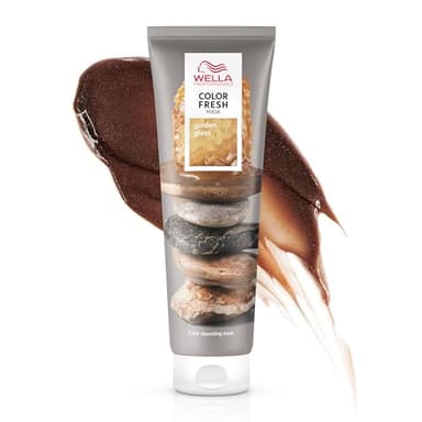 Wella Professionals Color Fresh Mask | Golden Gloss | Natural Shade | Hair Color-Depositing Mask | Vegan Formula with Avocado Oil | Zero Damage | Silicone Free | 5 Fl Oz