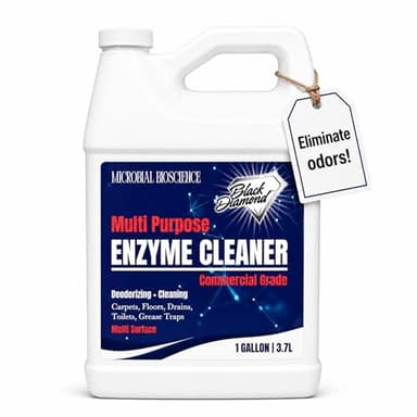 Commercial Multi-Purpose Enzyme Cleaner & Odor Eliminator | Pet & Human Urine, Stains & Odors | Carpet, Laundry, Bathroom, Drain & Trash Deodorizer | Dog, Cat, Organic Waste Remover (1 Gallon)