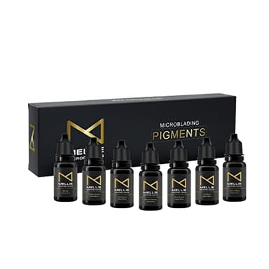 M - Microblading Ink Set - 7 Medical-Grade Pigments - Professional Permanent Makeup Ink for Eyebrows
