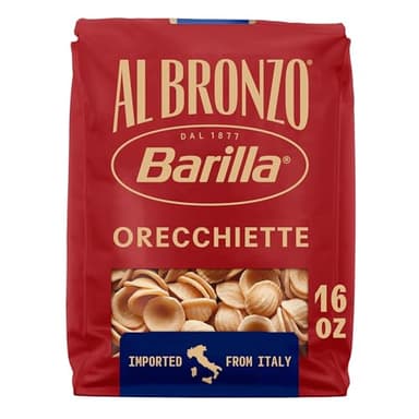Barilla Al Bronzo Orecchiette Pasta (1 lb), Bronze Cut Pasta Created from High Quality Durum Wheat, Imported from Italy, Non-GMO, Kosher