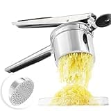 LunaCozy Large Potato Ricer, Heavy Duty Stainless Steel Potato Ricer and Masher, Ricer For Mashed Potatoes,Press and Mash Kitchen Gadget For Potatoes and Vegetables