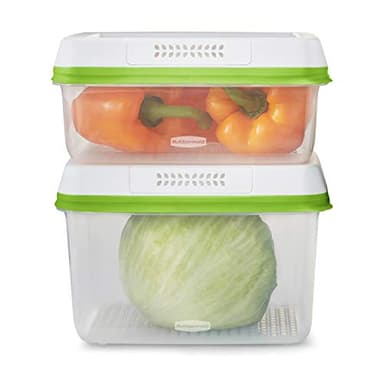 Rubbermaid FreshWorks Produce Saver, Large Produce Storage Containers, 4 Piece Set