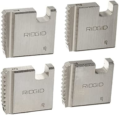 RIDGID 37835 Manual Threader Pipe Dies, Right-Handed Alloy NPT Pipe Dies with Nominal Pipe Size of 1-Inch for Ratchet Threaders or 3-Way Pipe Threaders
