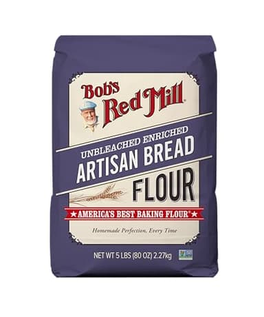 Bob's Red Mill Artisan Bread Flour, 5lb (Pack of 1) - Vegan, Kosher, Unbleached, Unbromated