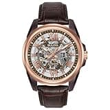 Bulova Men's Classic Sutton 3-Hand 21-Jewel Automatic Watch, 42 Hour Power Reserve, Skeleton Dial, Luminous Hands, 100M Water Resistant, 43mm