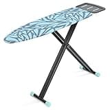 APEXCHASER Ironing Board, Full Size Iron Board, No Assembly, Height Adjustable 28-36 Inches, Reinforced Anti-Skid Legs with Iron Rest, Heat-Resistant Cover, for Home, Laundry, Dorm,13" x 43", Blue