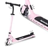 AERO iSporter Kids Electric Scooter for Boys and Girls Ages 6-12 or 8-12, with Hand Accelerator, LED Lights, 2 Speed Levels, Battery Indicator, Rubber Mat, 110lbs Max and Height Adjustable
