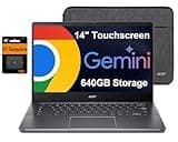 Acer Chromebook Plus 514 Laptop w/ Google AI (14" FHD Touchscreen, Intel 8-Core i3-N305, 8GB RAM, 640GB Storage, 2TB Cloud Storage) Business, Student, 11-Hr Long Battery Life, 1080p Webcam, Chrome OS