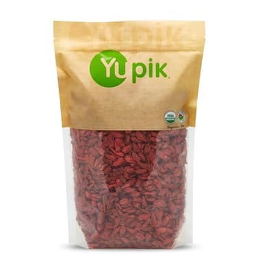 Yupik Organic Dried Goji Berries, 2.2 lb (35.2 oz), Gluten-Free, Non-GMO, Vegan, Dried Fruits, Wolfberries, Sulphite-Free, Superfood, High in Vitamin A & C, Source of Fiber, Ideal for Baking