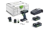 Festool 577608 Cordless Drill T18+3 HPC 18V 4.0 Ah I-Set