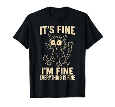 Funny Cat Graphic Tee Men Women Kids Weird Crazy Meme Cat T-Shirt