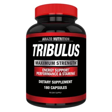 Arazo Nutrition Tribulus Terrestris 1500mg Extract Powder Per Serving – 180 Capsules - Energy Booster with Estrogen Blocker