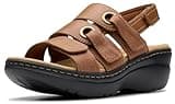 Clarks Women's Merliah 2 Bali Sandal, Tan Combi Leather, 8