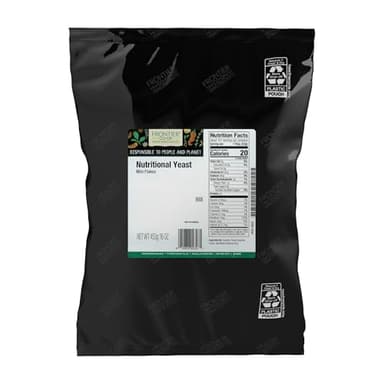 Frontier Co-op Nutritional Yeast Mini Flakes, Kosher, Bulk Bag - Non-Irradiated Yeast Rich in Essential B Vitamins | 16 Ounce (Pack of 1)