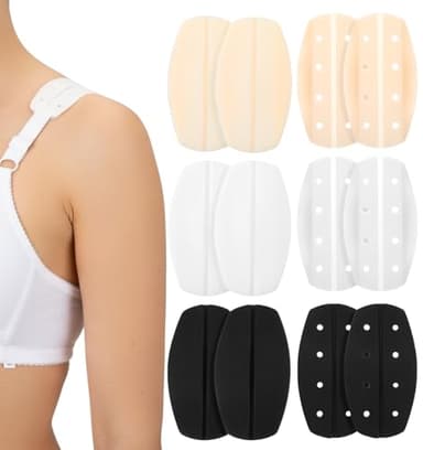 12PCS Silicone Bra Strap Cushion - Anti Slip Bra Strap Holders For Slipping - Keep Bra Straps From Slipping For Women, 3 Colors Universal Fit