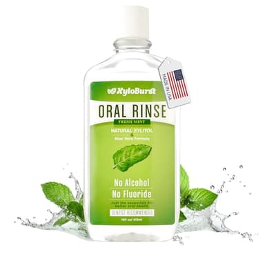 Xyloburst Oral Rinse Mouthwash - Natural Xylitol Mouthwash | Fluoride Free Mouth Wash | Alcohol Free Mouth Wash | Fresh Mint Mouth Rinse | SLS Free