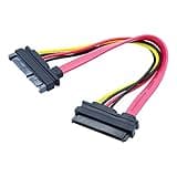 NFHK SFF-8482 SAS 29 Pin to SATA 22Pin Hard Disk Drive Raid Extension Cable with 15 Pin SATA Power Port